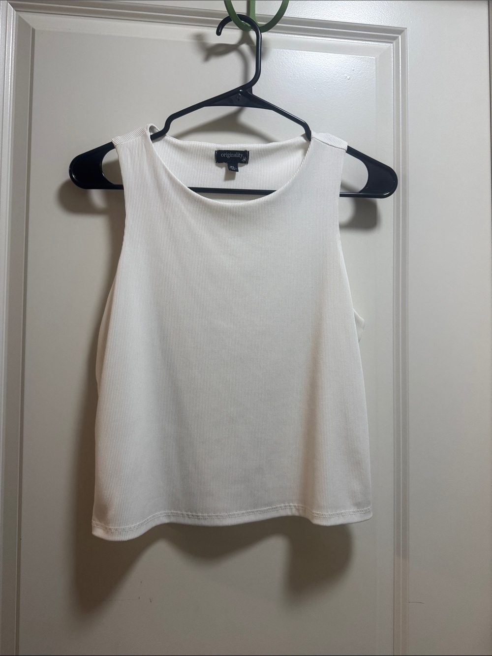 Ribbed White Tank